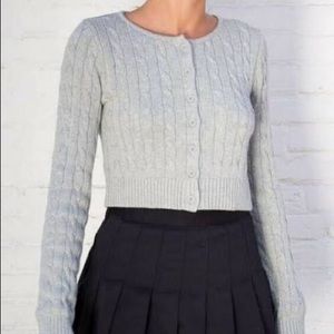 Grey Athelia Knit Cropped Sweater NWT